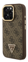GUESS CARCASA MAGSAFE 4G TRIANGLE SOPORTE CAMARA IPHONE 16 PRO MAX MARRON
