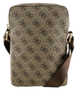 GUESS BANDOLERA 8" 4G TRIANGLE LOGO MARRON
