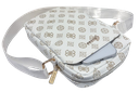 GUESS BANDOLERA 8" PEONY SCRIPT BLANCO