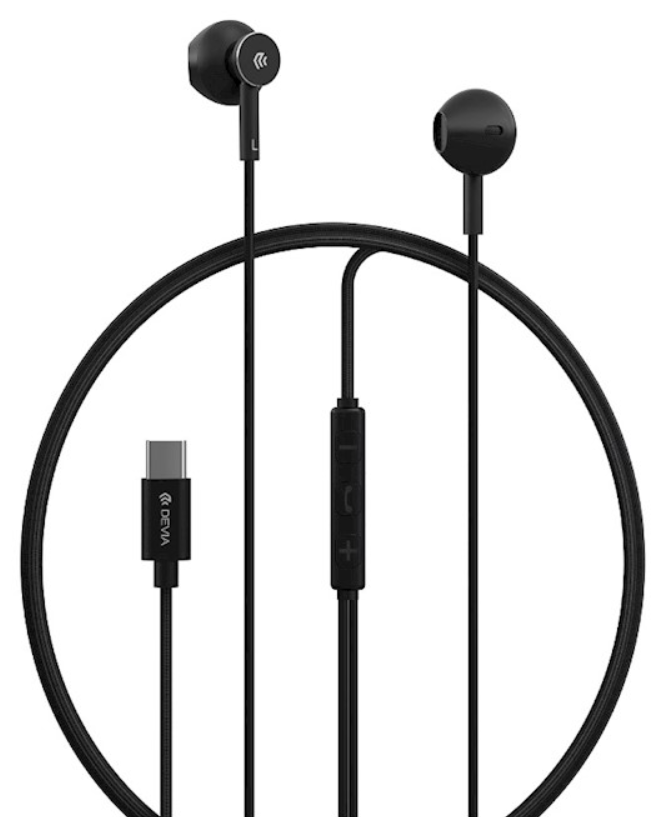 DEVIA AURICULAR METAL M2 TIPO C NEGRO