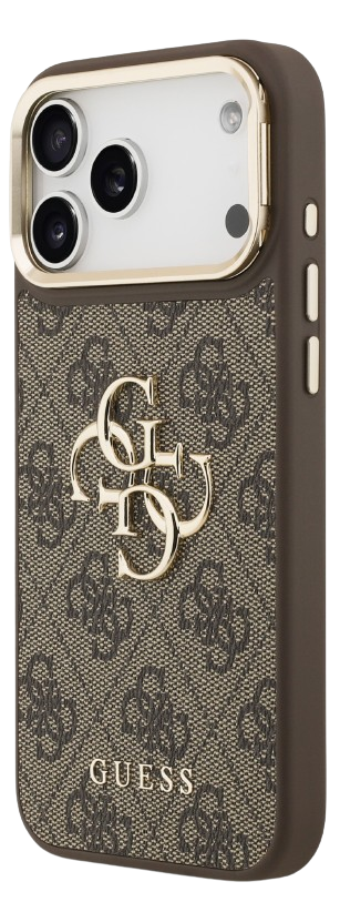 GUESS CARCASA 4G SOPORTE CAMARA IPHONE 17 PRO MARRON