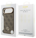 GUESS CARCASA MAGSAFE 4G STRASS IPHONE 17 PLUS MARRON