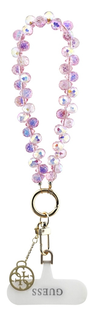 GUESS CORDON DE MANO CHARM CRYSTAL ROSA