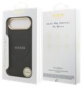 GUESS CARCASA MAGSAFE PEONY IPHONE 17 PLUS NEGRO