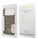 GUESS CARCASA MAGSAFE 4G TRIANGLE SOPORTE CAMARA IPHONE 17 PRO MAX MARRON