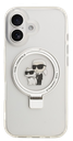 KARL LAGERFELD CARCASA MAGSAFE RINGSTAND IPHONE 17 BLANCO