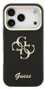 GUESS CARCASA GRAINED 4G SOPORTE CAMARA IPHONE 17 PRO MAX NEGRO