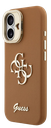 GUESS CARCASA GRAINED 4G SOPORTE CAMARA IPHONE 17 MARRON