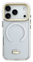 LACOSTE CARCASA MAGSAFE SHOCKPROOF IPHONE 17 PRO DORADO/BLANCO