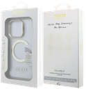 GUESS CARCASA MAGSAFE SOPORTE CAMARA IPHONE 16 PRO MAX DORADO