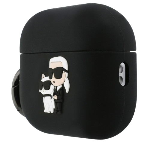 KARL LAGERFELD FUNDA SILICONA K&C NFT 3D AIRPODS PRO 3 NEGRO