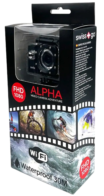 SWISS+GO CAMARA FULL HD 1080/ Wi-Fi + ACCESORIOS