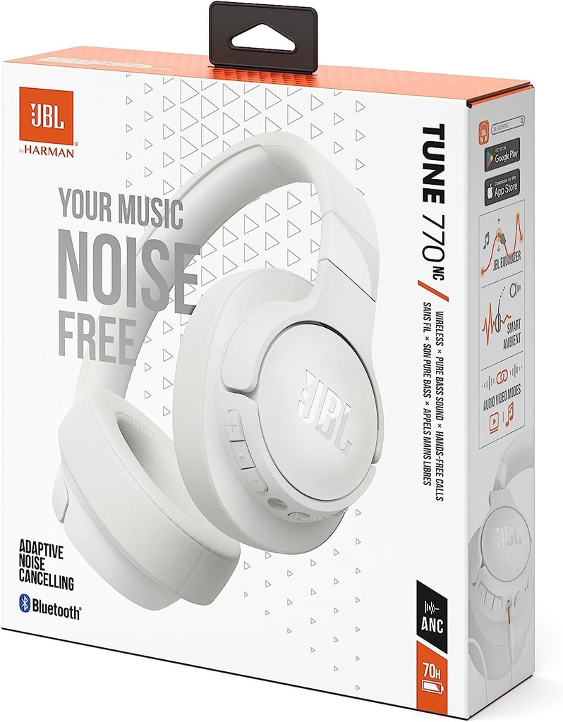 JBL AURICULAR BLUETOOTH TUNE 770NC BLANCO