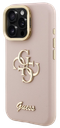 GUESS CARCASA GRAINED 4G SOPORTE CAMARA IPHONE 15 PRO MAX ROSA