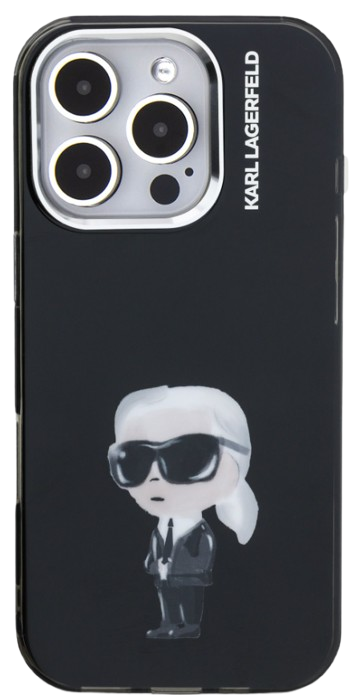 KARL LAGERFELD CARCASA IML AQUARELL IPHONE 16 PRO MAX NEGRO