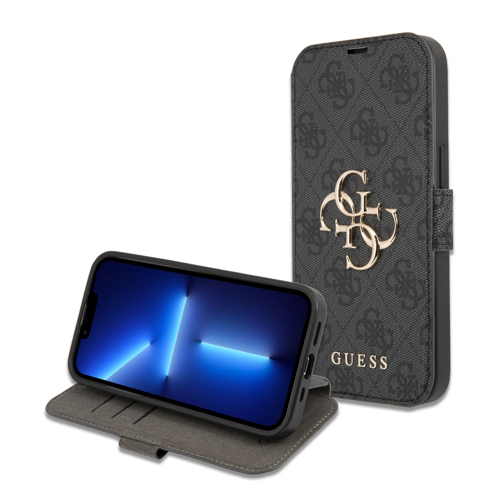 GUESS FUNDA METAL LOGO iphone 13 GRIS