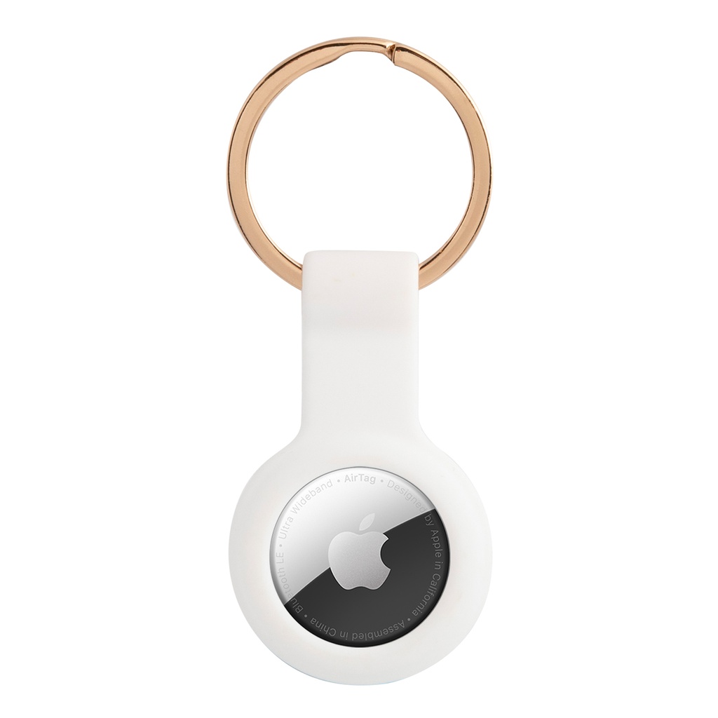 GUESS funda silicona AIRTAG CLASSIC BLANCO