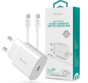 DEVIA cargador Tipo C 25w + cable C-C