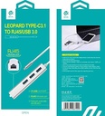 DEVIA hub TIPO C RJ45/3xUSB 3.1