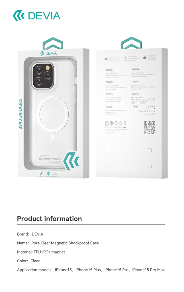 DEVIA CARCASA MAGNETIC IPHONE 15 PLUS
