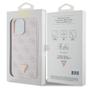 GUESS CARCASA TRIANGLE STRASS IPHONE 16 PRO ROSA
