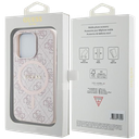 GUESS CARCASA MAGSAFE RING CLASSIC LOGO IPHONE 16 PRO ROSA