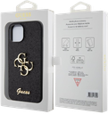 GUESS CARCASA GLITTER 4G IPHONE 16 NEGRO