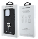 KARL LAGERFELD CARCASA IKONIK GLITTER PIN IPHONE 16 PRO MAX NEGRO