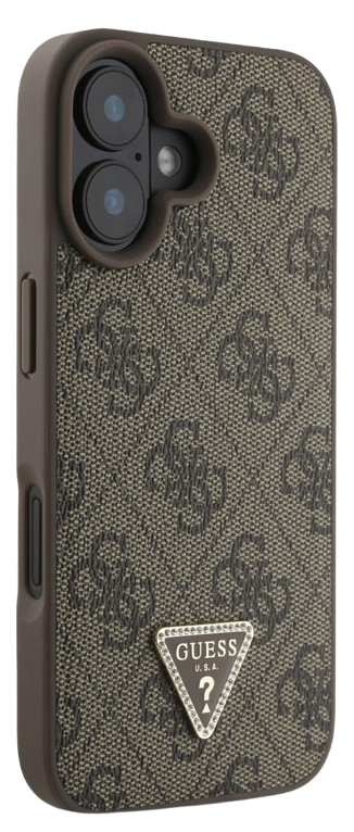 GUESS CARCASA TRIANGLE STRASS IPHONE 16 PLUS MARRON