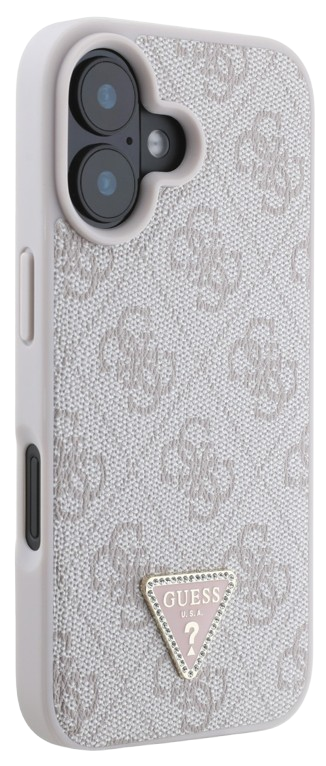 GUESS CARCASA TRIANGLE STRASS IPHONE 16 ROSA