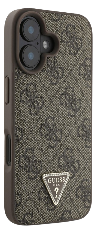 GUESS CARCASA TRIANGLE STRASS IPHONE 16 MARRON