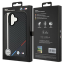 BMW CARCASA MAGSAFE CARBON TRICOLOR IPHONE 16 PLUS NEGRO