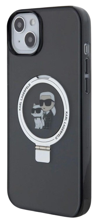 KARL LAGERFELD CARCASA MAGSAFE RINGSTAND KC IPHONE 16 NEGRO