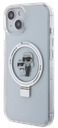KARL LAGERFELD CARCASA MAGSAFE RINGSTAND KC IPHONE 16 BLANCO