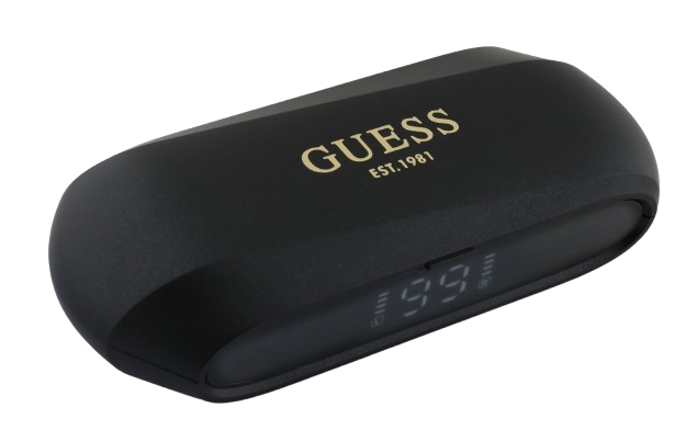 GUESS AURICULAR TWS METALLIC LOGO NEGRO