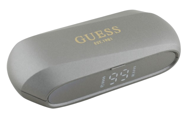 GUESS AURICULAR TWS METALLIC LOGO PLATA