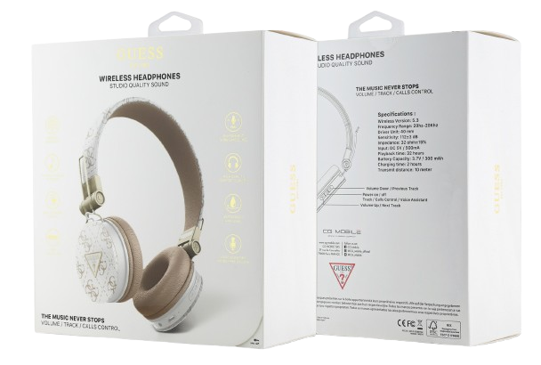 GUESS AURICULAR BLUETOOTH ENC ROUND TRIANGLE BLANCO