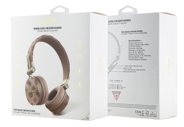 GUESS AURICULAR BLUETOOTH ENC PEONY SCRIPT MARRON