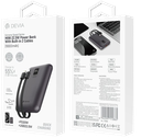 DEVIA BATERIA AUXILIAR MINI 10000mah 22,5W + 2 CABLES NEGRO