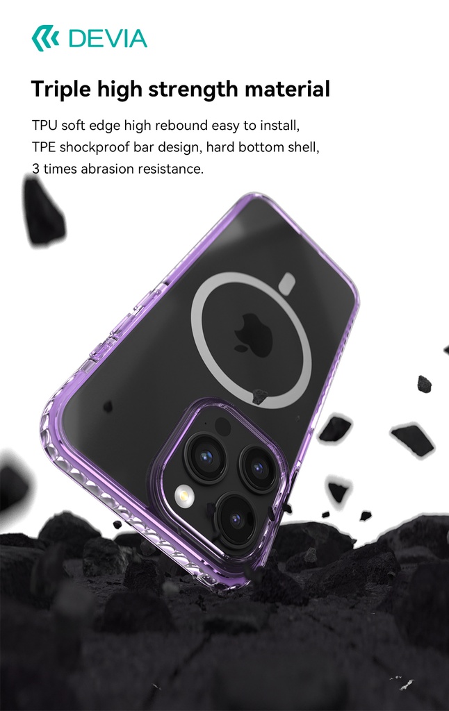 DEVIA CARCASA GUARDIAN MAGSAFE IPHONE 15 PRO LILA