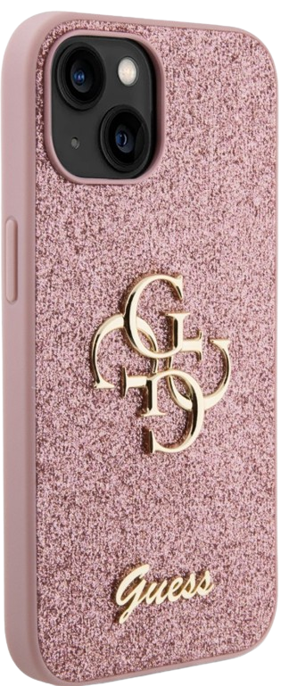 GUESS CARCASA GLITTER 4G IPHONE 13 ROSA