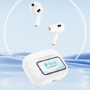 DEVIA AURICULAR BLUETOOTH CON PANTALLA TWS ANC PRO2 BLANCO