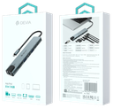 DEVIA HUB 8 EN 1 TIPO C HDMI/ USBx2/ PD 100W/ SD/ ETHERNET GRIS