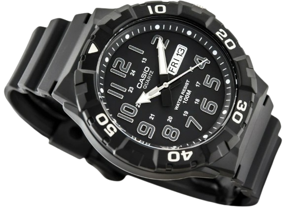 CASIO RELOJ TIMELESS COLLECTION MRW210H1AVDF ESFERA NEGRA/RESINA