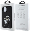 KARL LAGERFELD CARCASA SAFFIANO K&C IPHONE 15 NEGRO