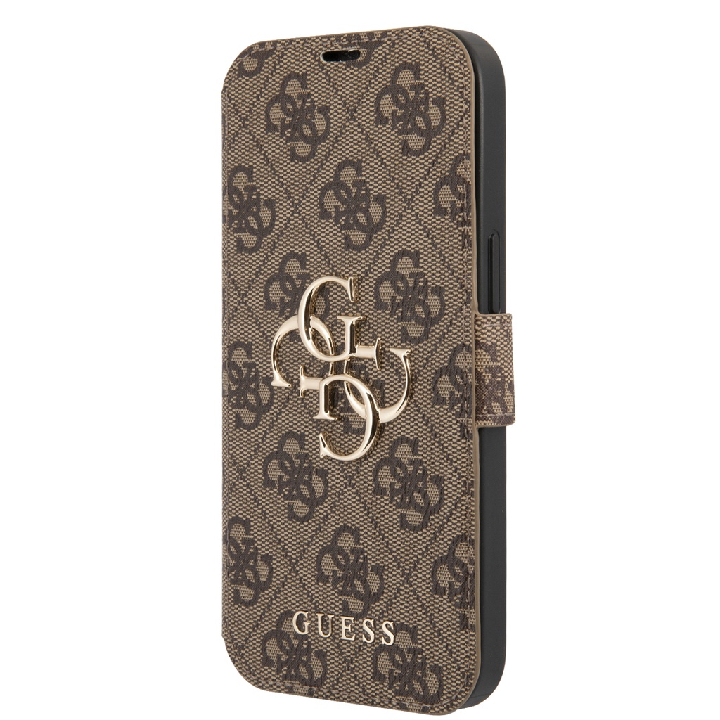 GUESS FUNDA METAL LOGO iphone 13 PRO MARRON