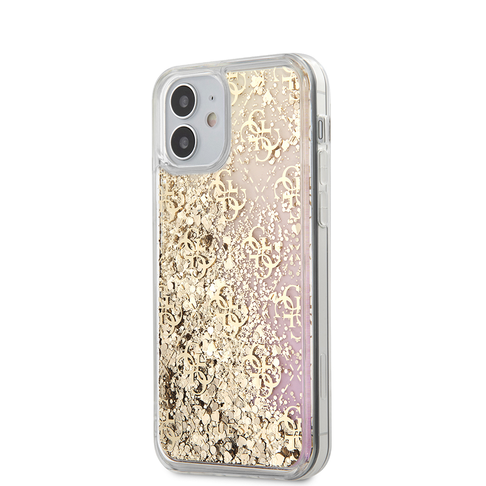 GUESS CARCASA GLITTER GRADIENT IPHONE 13 PRO ORO