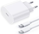 SAMSUNG caragador 15W PD tipo C + CABLE C-C BLANCO