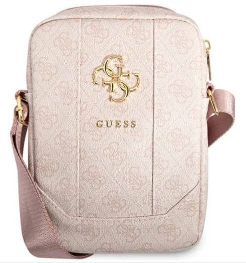 GUESS bandolera 8" 4G METAL LOGO ROSA