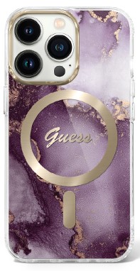 GUESS CARCASA MAGSAFE IML MARBLE IPHONE 11 LILA
